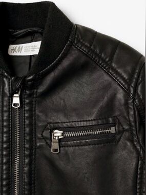 Kids Black Biker Jacket